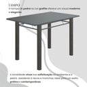 Ver imagem 4 de Conjunto Sala de Jantar Bahia Mesa Tubo 120x75cm Tampo Pedra com 4 Cadeiras