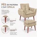 Ver imagem 6 de Poltrona Descanso com Puff para Apoio para Os Pés Bege