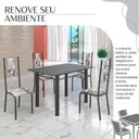 Ver imagem 6 de Conjunto Sala de Jantar Bahia Mesa Tubo 120x75cm Tampo Pedra com 4 Cadeiras