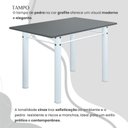 Ver imagem 4 de Conjunto Sala de Jantar Bahia Mesa Tubo 120x75cm Tampo Pedra com 4 Cadeiras