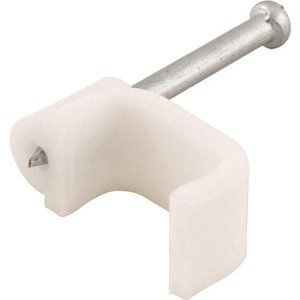 Grampo para Fios 6mm² Branco Chato com 20 Peças - Vonder