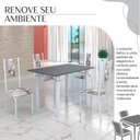 Ver imagem 6 de Conjunto Sala de Jantar Bahia Mesa Tubo 120x75cm Tampo Pedra com 4 Cadeiras