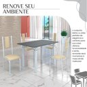 Ver imagem 6 de Conjunto Sala de Jantar Bahia Mesa Tubo 120x75cm Tampo Pedra com 4 Cadeiras