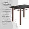 Conjunto Sala de Jantar Bahia Mesa Tubo 120x75cm Tampo Pedra Ardósia Indiana com 4 Cadeiras - 8