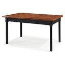 Ver imagem 1 de Mesa Retangular 6 Lugares em Madeira Maciça Preto e Mel