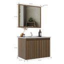 Ver imagem 3 de Gabinete Banheiro 60cm com Espelheira e Cuba Multimóveis Cr10104 Noce