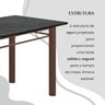 Conjunto Sala de Jantar Bahia Mesa Tubo 120x75cm Tampo Pedra Ardósia Indiana com 4 Cadeiras - 9