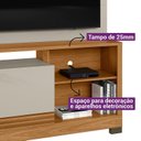 Ver imagem 7 de Estante Ripado para TV até 50 Polegadas MDF 160CMX187CM 2 Portas 4 Prateleiras Alagoas Marrom