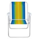 Ver imagem 3 de Kit 4 Cadeira de Praia Alta 1 Posição Alumínio Mor 2101 Dobrável Suporta 110kg