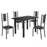 Conjunto Sala de Jantar Bahia Mesa Tubo 120x75cm Tampo Pedra Ardósia Indiana com 4 Cadeiras - 2
