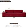 Sofá 4 Lugares Cannes Couro Sintético Vermelho 2,32M - 4