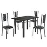 Conjunto Sala de Jantar Bahia Mesa Tubo 120x75cm Tampo Pedra Ardósia Indiana com 4 Cadeiras - 2