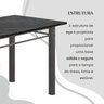 Conjunto Sala de Jantar Bahia Mesa Tubo 120x75cm Tampo Pedra Ardósia Indiana com 4 Cadeiras - 8