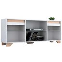 Ver imagem 4 de Rack com Estante 4 Prateleiras em Mdp Branco com Siena