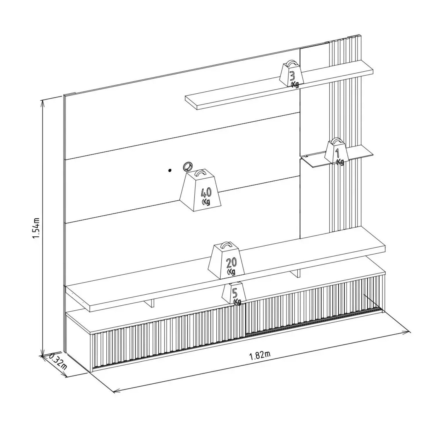 Painel Home para TV até 60 Polegadas Maragogi - 4