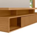 Ver imagem 5 de Painel Ripado para TV até 60 Polegadas MDF 182CMX154CM Home com Maragogi Marrom