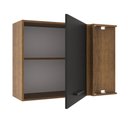 Ver imagem 5 de Armário de Cozinha Aéreo de Canto 1 Porta Rustic/Preto Agata Madesa