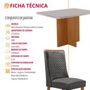 Ver imagem 7 de Mesa de Jantar Olímpia 120 cm Tampo MDF Vidro Canto Copo com 4 Cadeiras Carolina Moderna Mobília