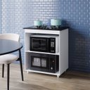 Ver imagem 1 de Balcão de Cozinha para Cooktop 5 Bocas Lara com 2 Nicho para Forno e Microondas - Branco