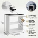 Ver imagem 1 de Balcão Cooktop Lara 75cm Multiuso para Cozinha Espaço Microondas Cor:branco;tamanho:5 Bocas