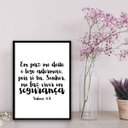 Ver imagem 1 de Quadro Salmo Em Paz Me Deito 24x18cm:Madeira branca