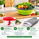 Ver imagem 5 de Kit Cozinha com Escorredor Retrátil de Silicone, Processador de Alimentos Manual e Luva Térmica