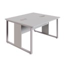 Ver imagem 2 de Mesa de Trabalho para Escritório 2 Lugares Cinza 1,35m F5