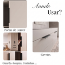 Ver imagem 4 de Kit 10 Puxador Port Gavet Móveis Cozinh Drop Alumínio 200mm - Preto