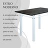 Conjunto Sala de Jantar Bahia Mesa Tubo 120x75cm Tampo Pedra Ardósia Indiana com 4 Cadeiras - 7