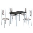 Ver imagem 2 de Conjunto Sala de Jantar Bahia Mesa Tubo 120x75cm Tampo Pedra Ardósia Indiana com 4 Cadeiras