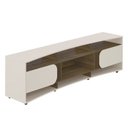 Ver imagem 3 de Rack para TV até 86 Polegadas MDF 220cm 2 Portas Elegance Artely Off White/ Pinho