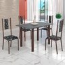 Conjunto Sala de Jantar Bahia Mesa Tubo 120x75cm Tampo Madeira com 4 Cadeiras - 1