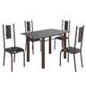 Conjunto Sala de Jantar Bahia Mesa Tubo 120x75cm Tampo Madeira com 4 Cadeiras - 2