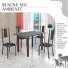 Conjunto Sala de Jantar Bahia Mesa Tubo 120x75cm Tampo Madeira com 4 Cadeiras - 6