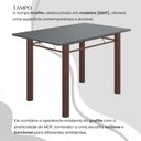 Ver imagem 4 de Conjunto Sala de Jantar Bahia Mesa Tubo 120x75cm Tampo Madeira com 4 Cadeiras