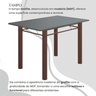 Conjunto Sala de Jantar Bahia Mesa Tubo 120x75cm Tampo Madeira com 4 Cadeiras - 4