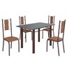 Conjunto Sala de Jantar Bahia Mesa Tubo 120x75cm Tampo Madeira com 4 Cadeiras - 2
