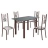 Conjunto Sala de Jantar Bahia Mesa Tubo 120x75cm Tampo Madeira com 4 Cadeiras - 2