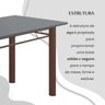 Conjunto Sala de Jantar Bahia Mesa Tubo 120x75cm Tampo Madeira com 4 Cadeiras - 9
