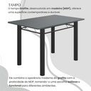 Ver imagem 4 de Conjunto Sala de Jantar Bahia Mesa Tubo 120x75cm Tampo Madeira com 4 Cadeiras