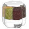 Dispenser Alimentos Cereais 6 Divisoes Giratorio 360 Graus Condimentos Tempero Feijao Arroz Cozinha  - 1