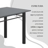 Conjunto Sala de Jantar Bahia Mesa Tubo 120x75cm Tampo Madeira com 4 Cadeiras - 8