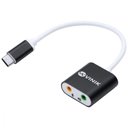Ver imagem 1 de Adaptador Fone de Ouvido P2 3.5mm Duas Vias para Usb Tipo C Fone + Microfone- Adfmusbtc