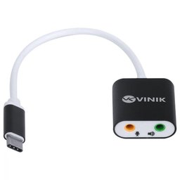 Adaptador Fone de Ouvido P2 3.5mm Duas Vias para Usb Tipo C Fone + Microfone- Adfmusbtc - 3