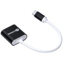 Ver imagem 2 de Adaptador Fone de Ouvido P2 3.5mm Duas Vias para Usb Tipo C Fone + Microfone- Adfmusbtc