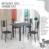 Conjunto Sala de Jantar Bahia Mesa Tubo 120x75cm Tampo Madeira com 4 Cadeiras - 6