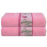 kit 2 Toalha De Banho Infantil Menino E Menina Personagens Cor:Rosa Lhama - 1