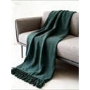 Ver imagem 1 de Manta em Algodão 1,40x2,30 Verde Escuro