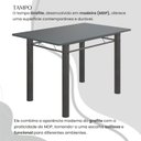 Ver imagem 4 de Conjunto Sala de Jantar Bahia Mesa Tubo 120x75cm Tampo Madeira com 4 Cadeiras