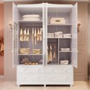 Ver imagem 5 de Guarda Roupa de Bebê 4 Portas com Janela 4 Gavetas Maya Clássico Espresso Móveis